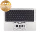Cadre supérieur clavier pour MacBook Pro 14", A2442 (2021), A2779 (2023), avec clavier US et batterie, Silver, 661-21973, Genuine Apple