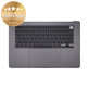Cadre supérieur clavier pour MacBook Air 15", A3114 (2023), avec clavier US et batterie, Space Gray, 661-34895, Genuine Apple