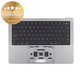 Cadre supérieur clavier pour MacBook Pro 14", A2918 (2023), avec clavier US et batterie, Space Gray, 661-35708, Genuine Apple