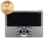 Cadre supérieur clavier pour MacBook Pro 14", A2918 (2023), avec clavier US et batterie, Space Black, 661-37958, Genuine Apple