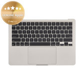 Cadre supérieur clavier pour MacBook Air 13", A3113 (2024), avec clavier US et batterie, Starlight, 661-40229, Genuine Apple