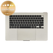 Cadre supérieur clavier pour MacBook Air 15", A3114 (2024), avec clavier US et batterie, Starlight, 661-40268, Genuine Apple