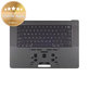 Cadre supérieur clavier pour MacBook Pro 16", A3403 (2024), avec clavier US et batterie, Space Black, 661-42823, Genuine Apple