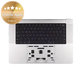 Cadre supérieur clavier pour MacBook Pro 16", A3403 (2024), avec clavier US et batterie, Silver, 661-42824, Genuine Apple