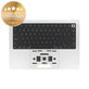 Cadre supérieur clavier pour MacBook Pro 14", A3185 (2024), avec clavier US et batterie, Silver, 661-50211, Genuine Apple