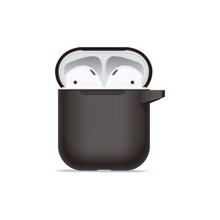 Étui en silicone pour AirPods 1 et 2, Noir