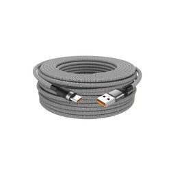 Câble USB-C / USB-C, 6A, 2m, Gris