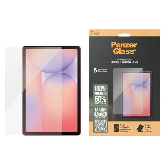 Verre trempé UWF pour Samsung Galaxy Tab S10 Lite, Clair, PanzerGlass