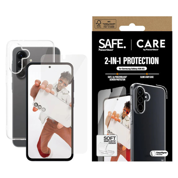Bundle 2-en-1 avec applicateur pour Samsung Galaxy A56 5G, PanzerGlass