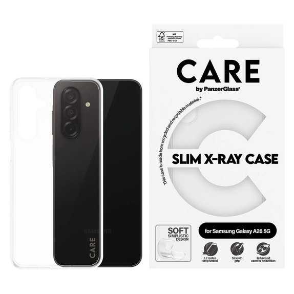Étui X-Ray pour Samsung Galaxy A26 5G, Transparent, PanzerGlass