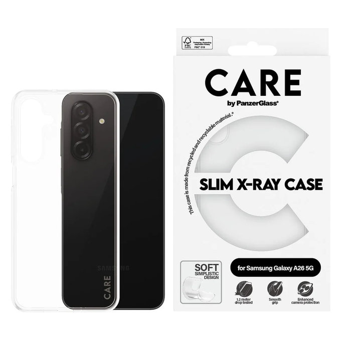 Étui X-Ray pour Samsung Galaxy A26 5G, Transparent, PanzerGlass