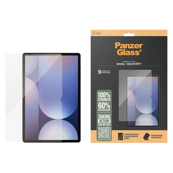 Verre trempé UWF pour Samsung Galaxy Tab S10 FE+, Clair, PanzerGlass