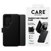 Étui Wallet Tango Two-In-One avec QI pour Samsung S26 Ultra, noir, CARE
