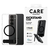 Étui Kickstand avec QI noir pour Samsung Galaxy S26, Transparent, PanzerGlass