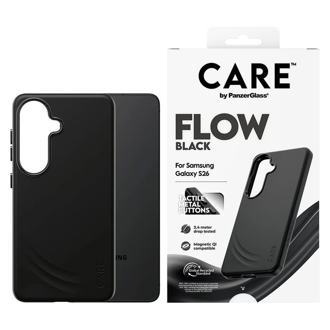 Étui FLOW avec QI pour Samsung Galaxy S26, Noir, PanzerGlass