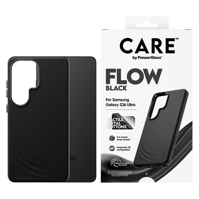 Étui FLOW avec QI pour Samsung Galaxy S26 Ultra, Noir, PanzerGlass