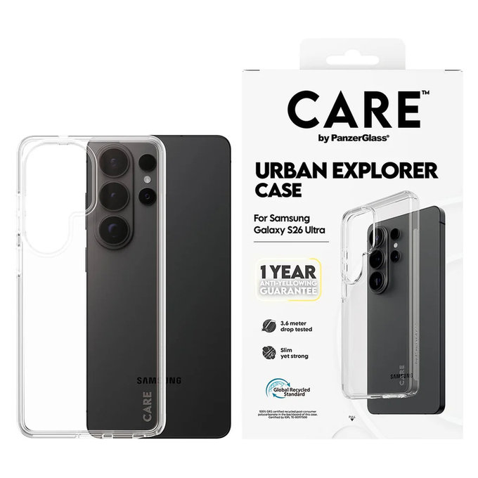 Étui Urban Explorer pour Samsung Galaxy S26 Ultra, Transaparentná, PanzerGlass