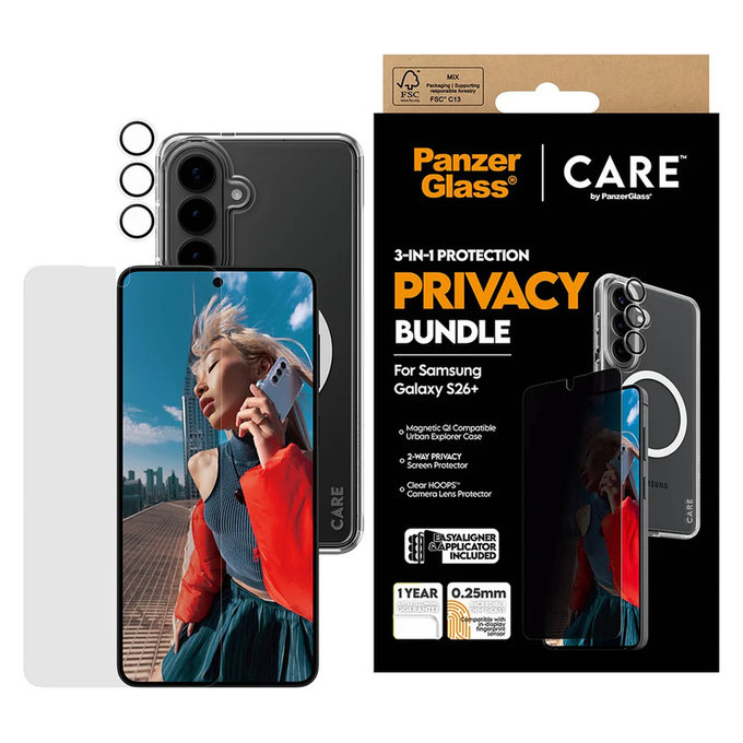 Bundle Privacy 3-en-1 pour Samsung Galaxy S26+, PanzerGlass