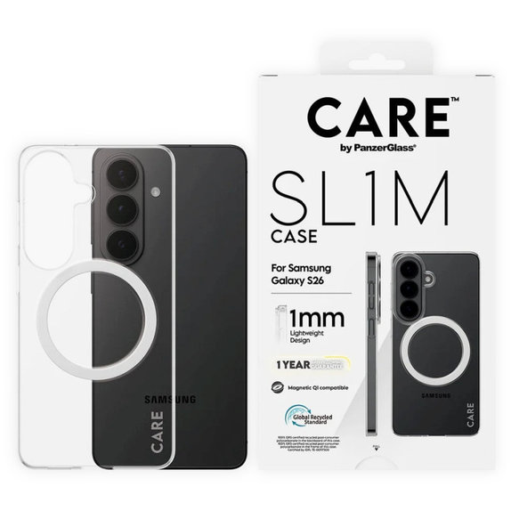 Étui SL1M pour Samsung S26, transparente, CARE