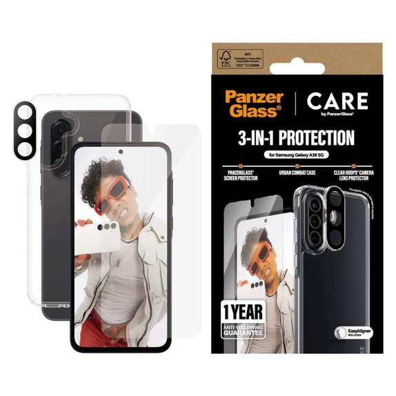 Bundle 3-en-1 pour Samsung A36 5G, CARE