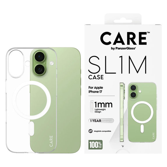 Étui SL1M pour iPhone 17, Transparent, PanzerGlass