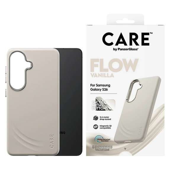 Étui FLOW avec QI pour Samsung Galaxy S26, Vanilla, PanzerGlass