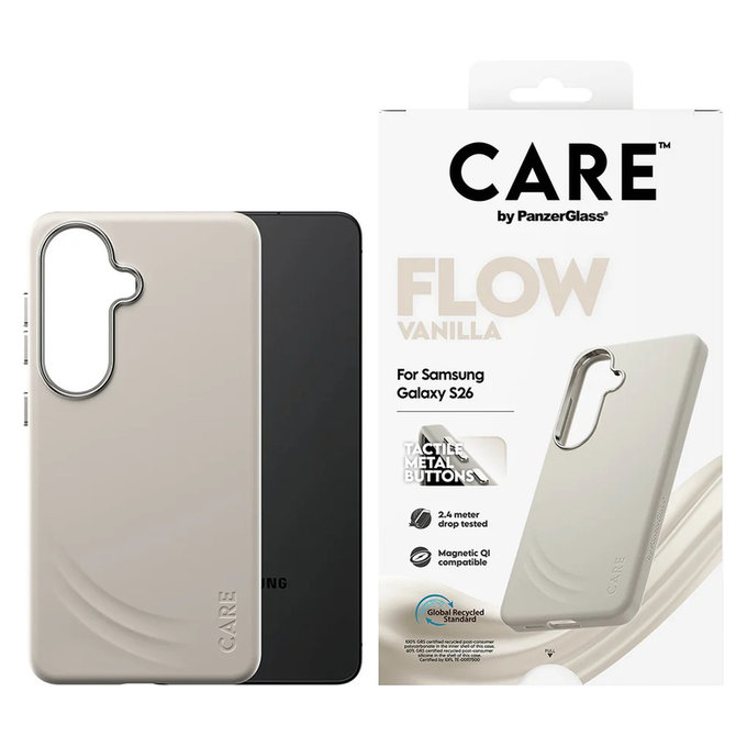 Étui FLOW avec QI pour Samsung Galaxy S26, Vanilla, PanzerGlass
