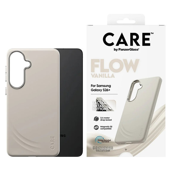Étui FLOW avec QI pour Samsung Galaxy S26+, Vanilla, PanzerGlass