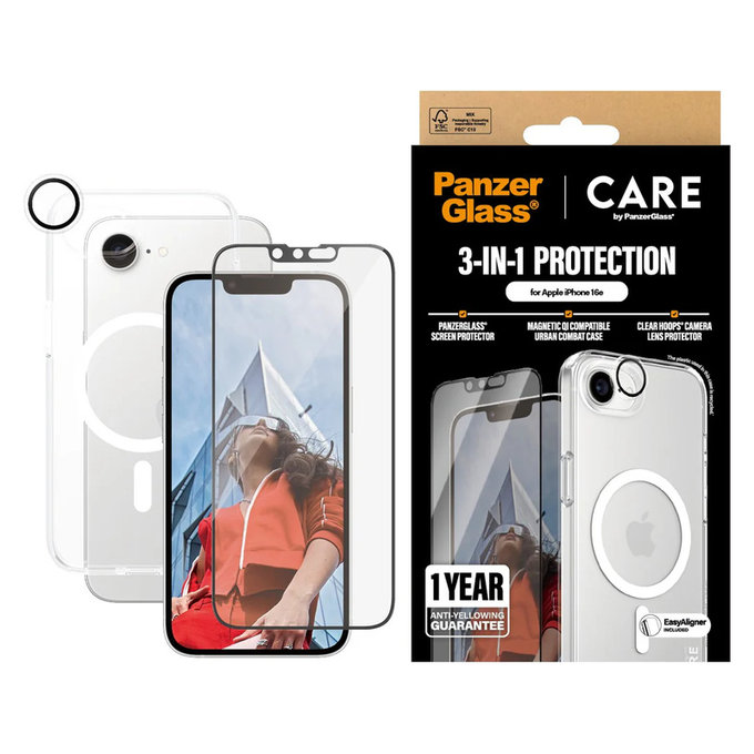 Bundle 3-en-1 pour iPhone 17e/16e, PanzerGlass