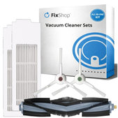 Kit de pièces de rechange pour Ecovacs T20, T20 Max, T20 Pro (1x Brosse principale, 2x Filtre, 2x Brosse latérale – blanche)