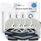 Kit de pièces de rechange pour Ecovacs T20, T20 Max, T20 Pro (2x Brosse principale, 4x Filtre, 4x Brosse latérale – blanche, 8x Chiffon de vadrouille, 4x Sac à poussière)