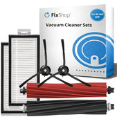 Kit de pièces de rechange pour Xiaomi Roborock Q5 Pro, Q8 Max+ (1x Brosse principale, 2x Filtre, 2x Brosse latérale – noire)
