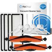 Kit de pièces de rechange pour Xiaomi Mi Robot Vacuum S20+, S10+, X20+, X10+ (2x Brosse principale, 4x Filtre, 4x Brosse latérale – blanche)