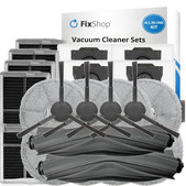 Kit de pièces de rechange pour Xiaomi Dreame Mova E30 Ultra (2x Brosse principale, 4x Filtre, 4x Brosse latérale, 8x Chiffon de vadrouille, 4x Sac à poussière)