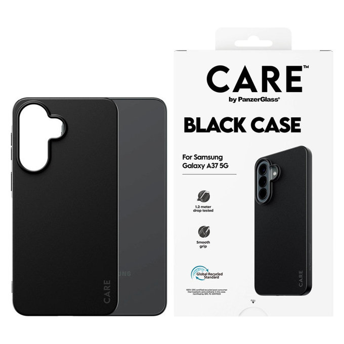 Étui TPU pour Samsung A37, noir, CARE