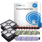 Kit de pièces de rechange pour Bissell Crosswave 17132, 2225N, 2582N, 3551N (1x brosse rotative pour tapis, 1 paire de brosses rotatives pour différentes surfaces, 2x Filtre)