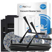 Kit de pièces de rechange pour Ecovacs Deebot X2 Omni (1x Brosse principale, 2x Filtre, 2x Brosse latérale, 4x Chiffon de vadrouille, 2x Sac à poussière)