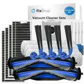 Kit de pièces de rechange pour Ecovacs Deebot X9 Pro Omni (2x Brosse principale, 4x Filtre, 4x Brosse latérale, 4x Chiffon de vadrouille, 4x Sac à poussière)