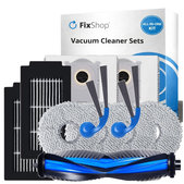 Kit de pièces de rechange pour Ecovacs Deebot T30C Omni (1x Brosse principale, 2x Filtre, 2x Brosse latérale, 4x Chiffon de vadrouille, 2x Sac à poussière)