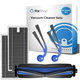 Kit de pièces de rechange pour Ecovacs T80 Omni, T80 (1x Brosse principale, 2x Filtre, 2x Brosse latérale)