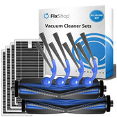 Kit de pièces de rechange pour Ecovacs T80 Omni, T80 (2x Brosse principale, 4x Filtre, 4x Brosse latérale)