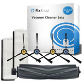 Kit de pièces de rechange pour ETA Falco Smart, Silvercrest SSR A1 SSR AL1, Tesla Robostar T80 (1x Brosse principale, 2x Filtre, 4x Brosse latérale)
