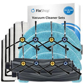 Kit de pièces de rechange pour ETA Falco Smart, Silvercrest SSR A1 SSR AL1, Tesla Robostar T83 (2x Brosse principale, 4x Filtre, 8x Brosse latérale, 4x Chiffon de vadrouille)