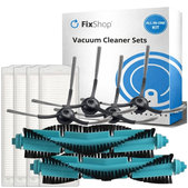 Kit de pièces de rechange pour Eta Aquilo Pro, Cecotec Conga 11090 (2x Brosse principale, 4x Filtre, 4x Brosse latérale)