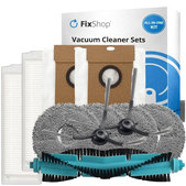 Kit de pièces de rechange pour Eta Aquilo Pro, Cecotec Conga 11090 (1x Brosse principale, 2x Filtre, 2x Brosse latérale, 4x Chiffon de vadrouille, 2x Sac à poussière)