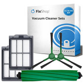 Kit de pièces de rechange pour iRobot Roomba Plus 405 Combo, 505 Combo (1x Brosse principale, 2x Filtre, 2x Brosse latérale)