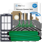 Kit de pièces de rechange pour iRobot Roomba Plus 405 Combo, 505 Combo (2x Brosse principale, 4x Filtre, 4x Brosse latérale, 8x Chiffon de vadrouille, 4x Sac à poussière)