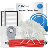 Kit de pièces de rechange pour Xiaomi Roborock Q7+, Q7 Max, Q7 Max+ (1x Brosse principale, 2x Filtre, 2x Brosse latérale – blanche, 2x Chiffon de vadrouille, 2x Sac à poussière)