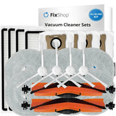 Kit de pièces de rechange pour Xiaomi Mi Robot Vacuum S20+, S10+, X20+, X10+ (2x Brosse principale, 4x Filtre, 4x Brosse latérale – blanche, 8x Chiffon de vadrouille, 4x Sac à poussière)