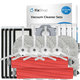 Kit de pièces de rechange pour Roborock Qrevo MaxV, Pro, S (2x Brosse principale, 4x Filtre, 4x Brosse latérale, 8x Chiffon de vadrouille, 4x Sac à poussière)